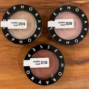 NWT SEPHORA 3 Colorful Removable Eyeshadow Pans Matte - 204 / 309 / 318 (3 Pans)